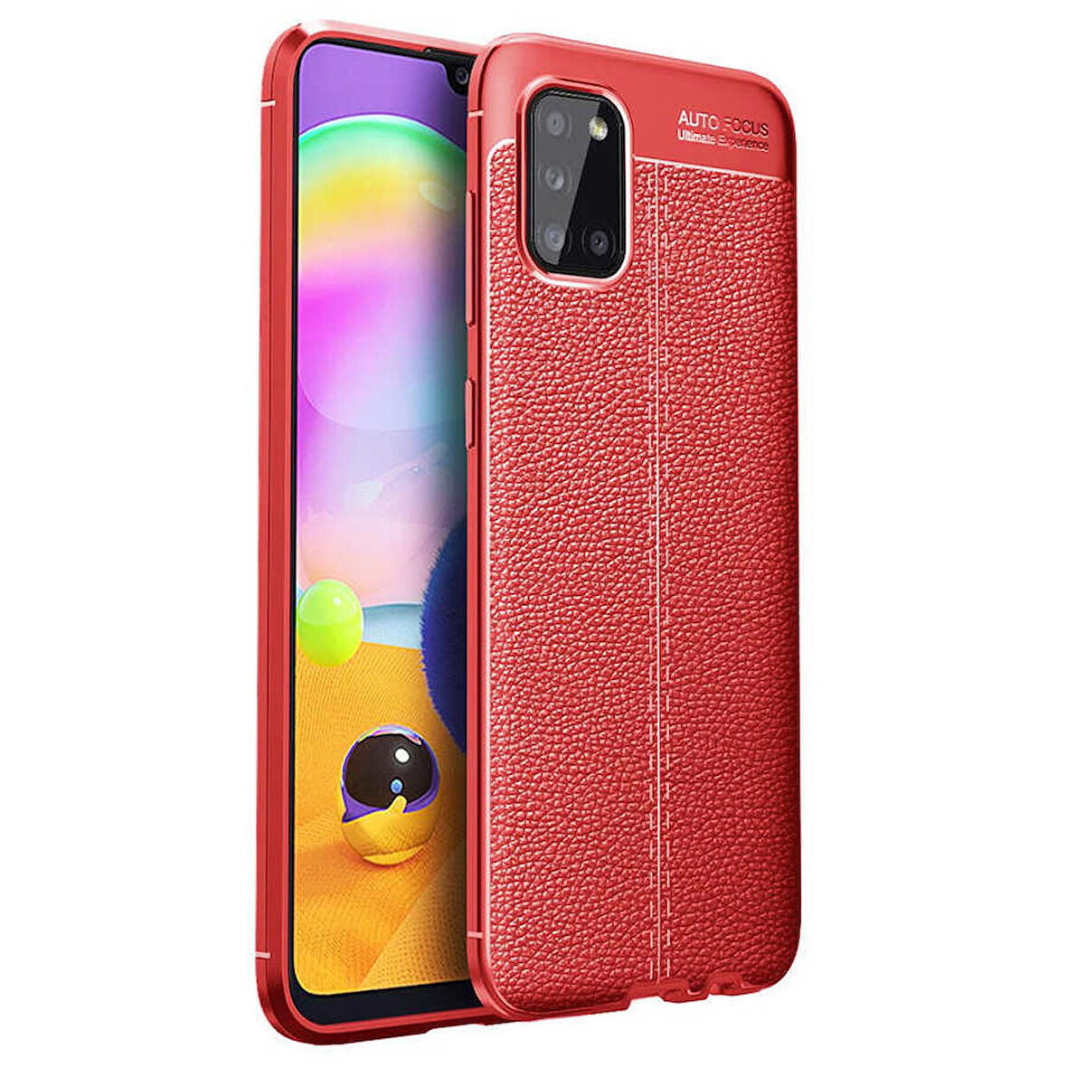 Galaxy A02S Uyumlu Zore Niss Silikon Kapak-Kırmızı
