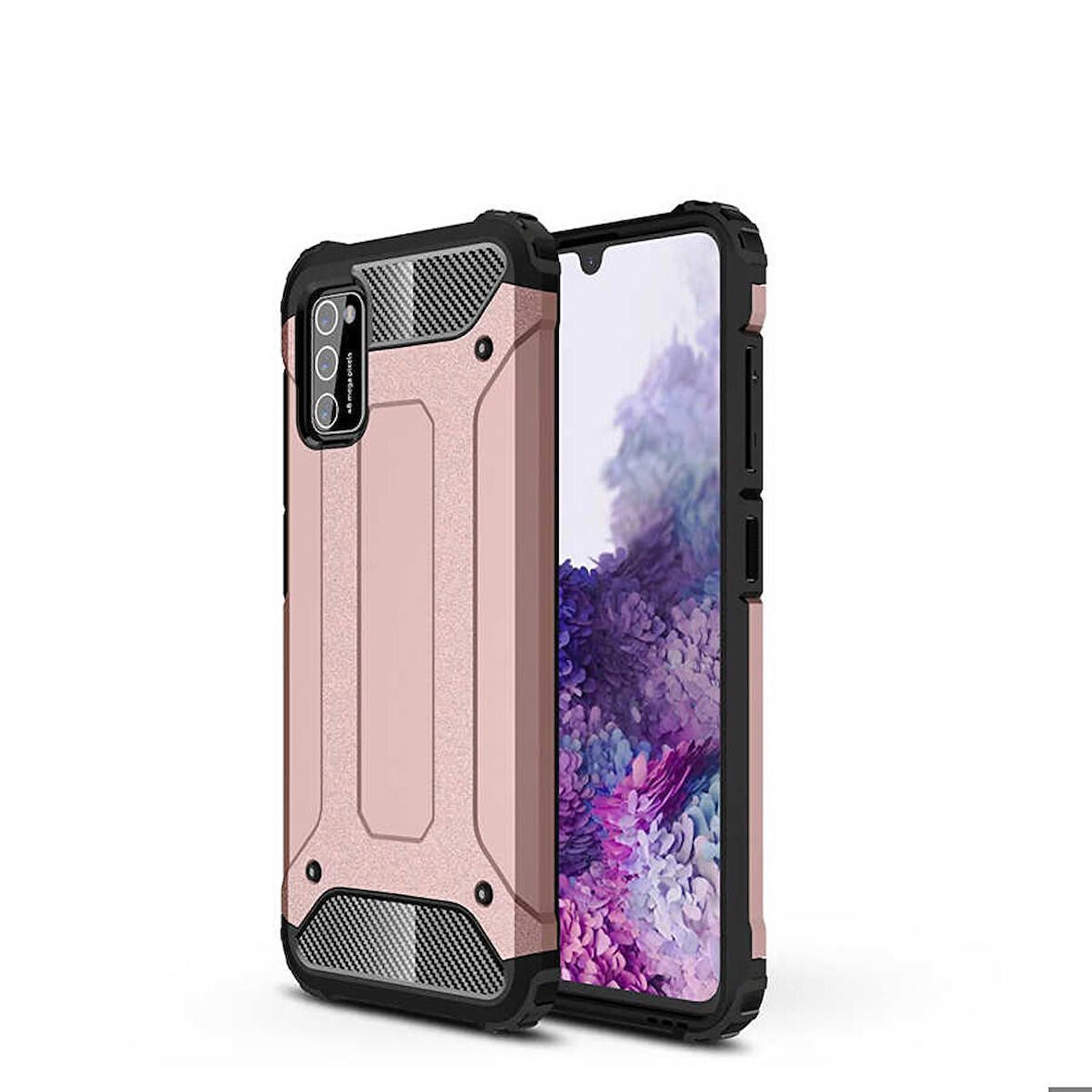 Galaxy A02S Uyumlu Zore Crash Silikon Kapak-Rose Gold