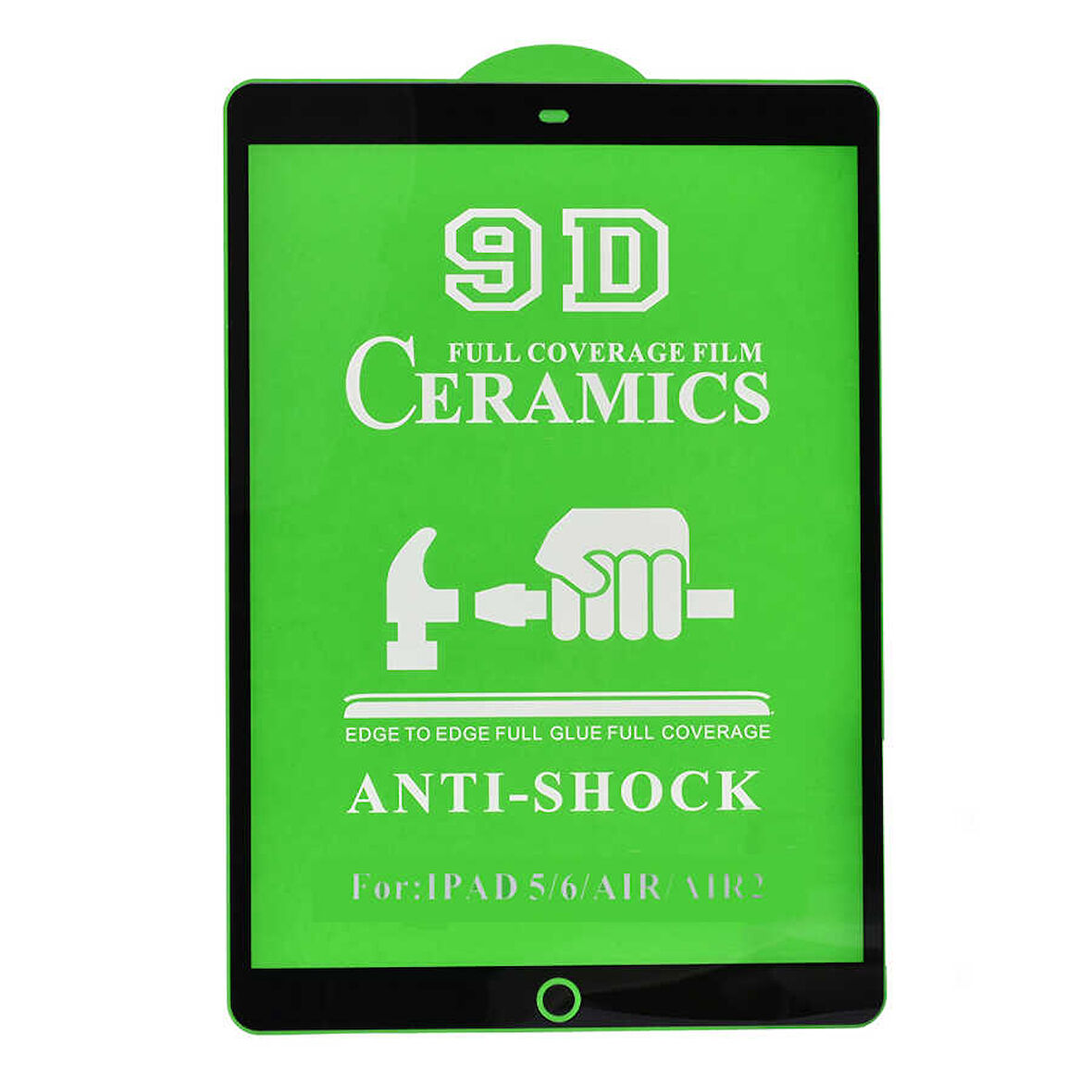 iPad 9.7 2018 (6.Nesil) Uyumlu FRMS Tablet Seramik Ekran Koruyucu-Siyah