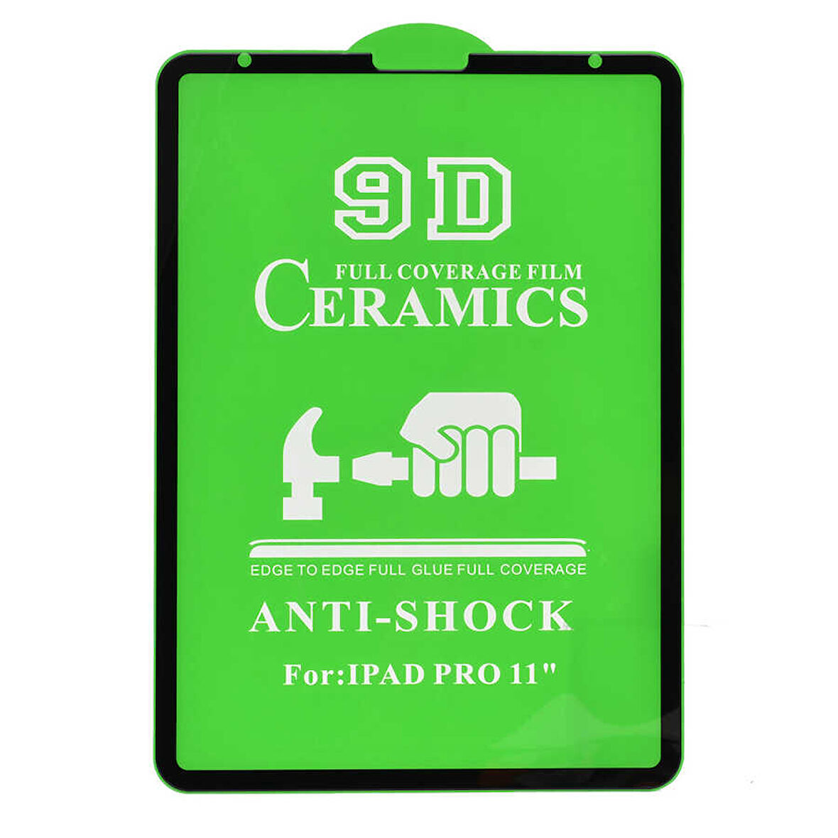 iPad Pro 12.9 2021 (5.Nesil) Uyumlu TKNC Tablet Seramik Ekran Koruyucu-Siyah