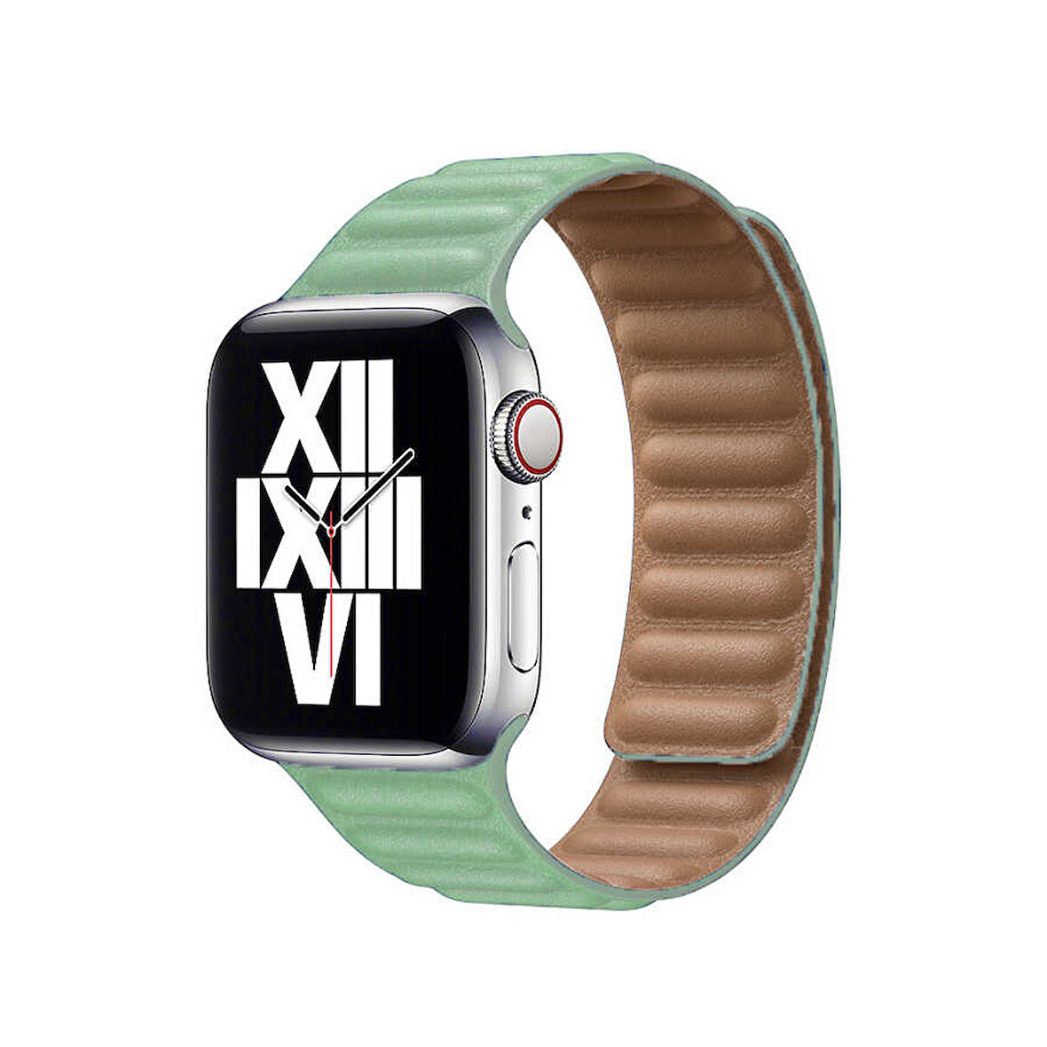 ​​​Watch 38mm Uyumlu KRD-34 Deri Zore Kordon-Açık Yeşil