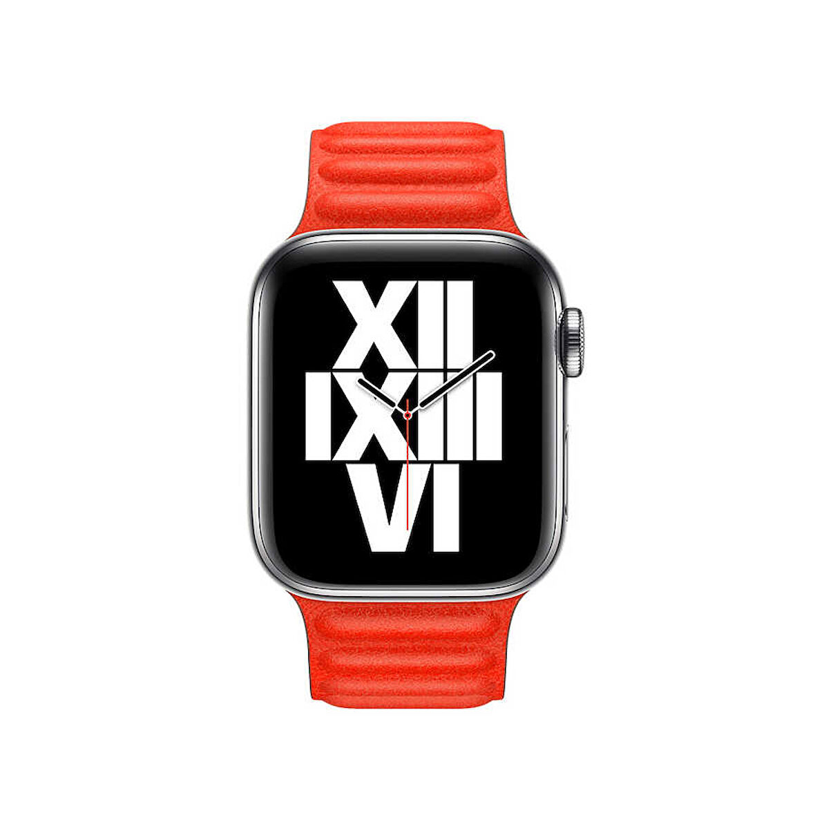 ​​​Watch Ultra 49mm Kordon Uyumlu KRD-34 Deri Strap Kayış CLO- Kırmızı