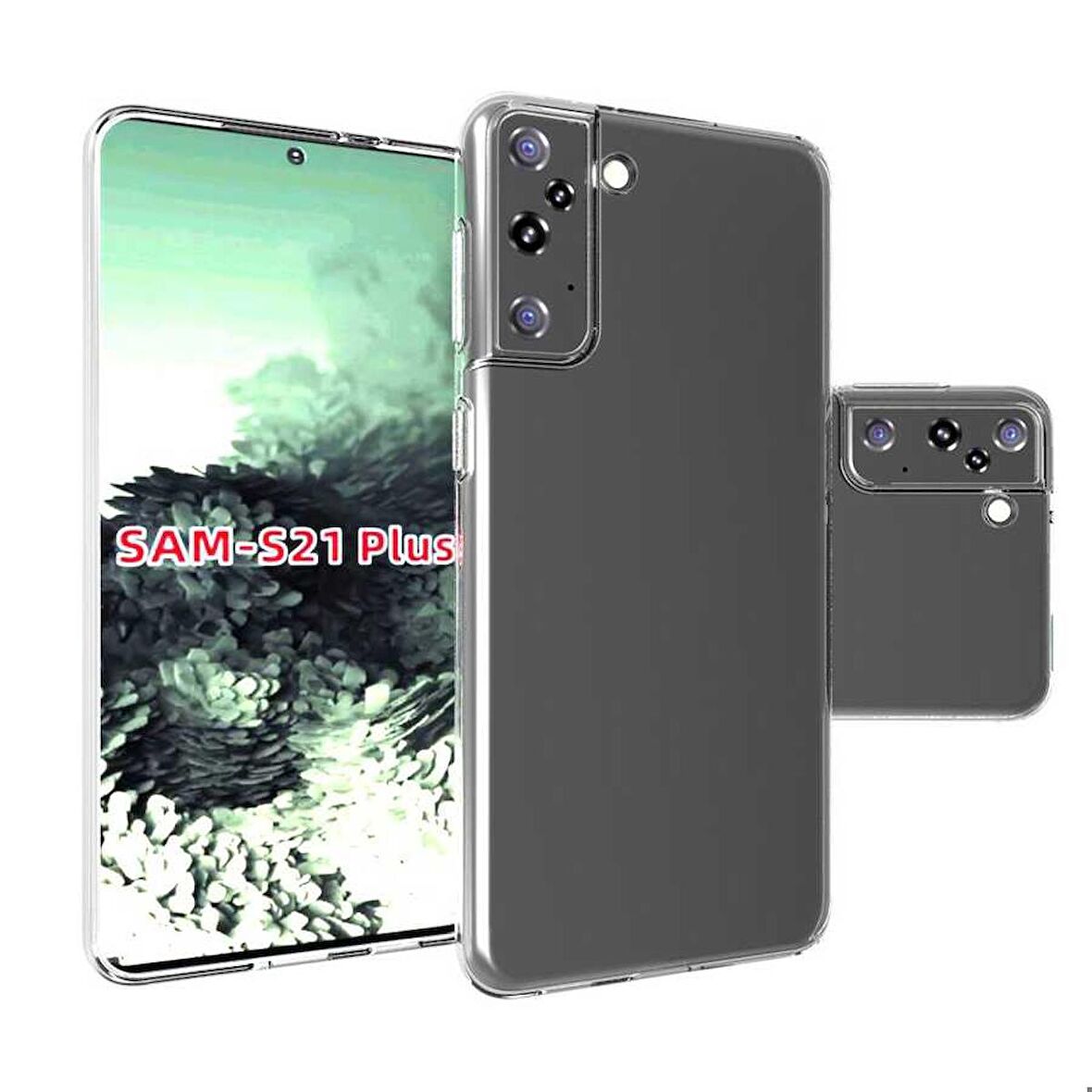 Galaxy S21 Plus Uyumlu Zore Süper Silikon Kapak-Renksiz