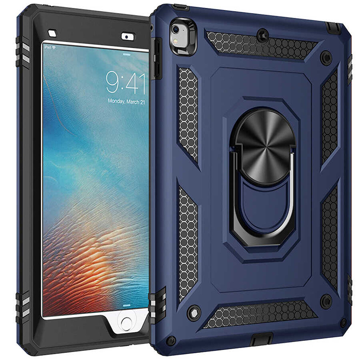 iPad 9.7 2018 (6.Nesil) - Uyumlu Uyumlu ​ALT Tablet Vega Kapak-Mavi