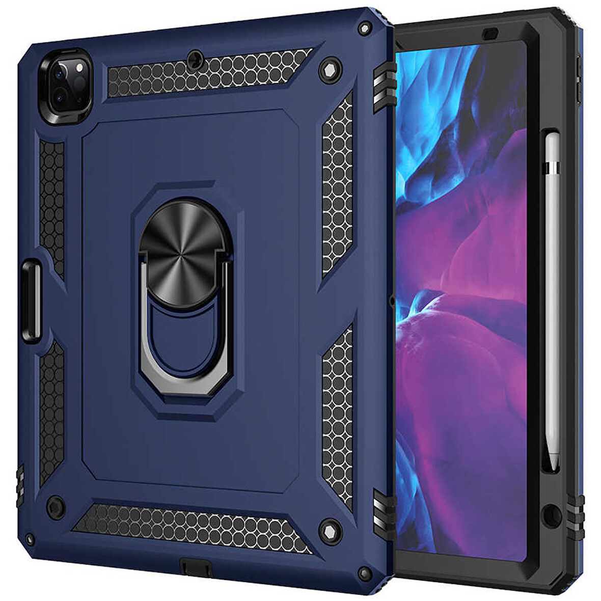 iPad Pro 12.9 2020 (4.Nesil) - Uyumlu Uyumlu ​JOEC Tablet Vega Kapak-Mavi