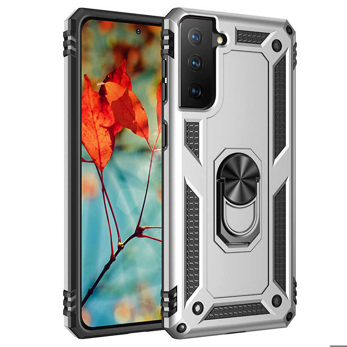 Galaxy S21 Plus Uyumlu Zore Vega Kapak-Gri