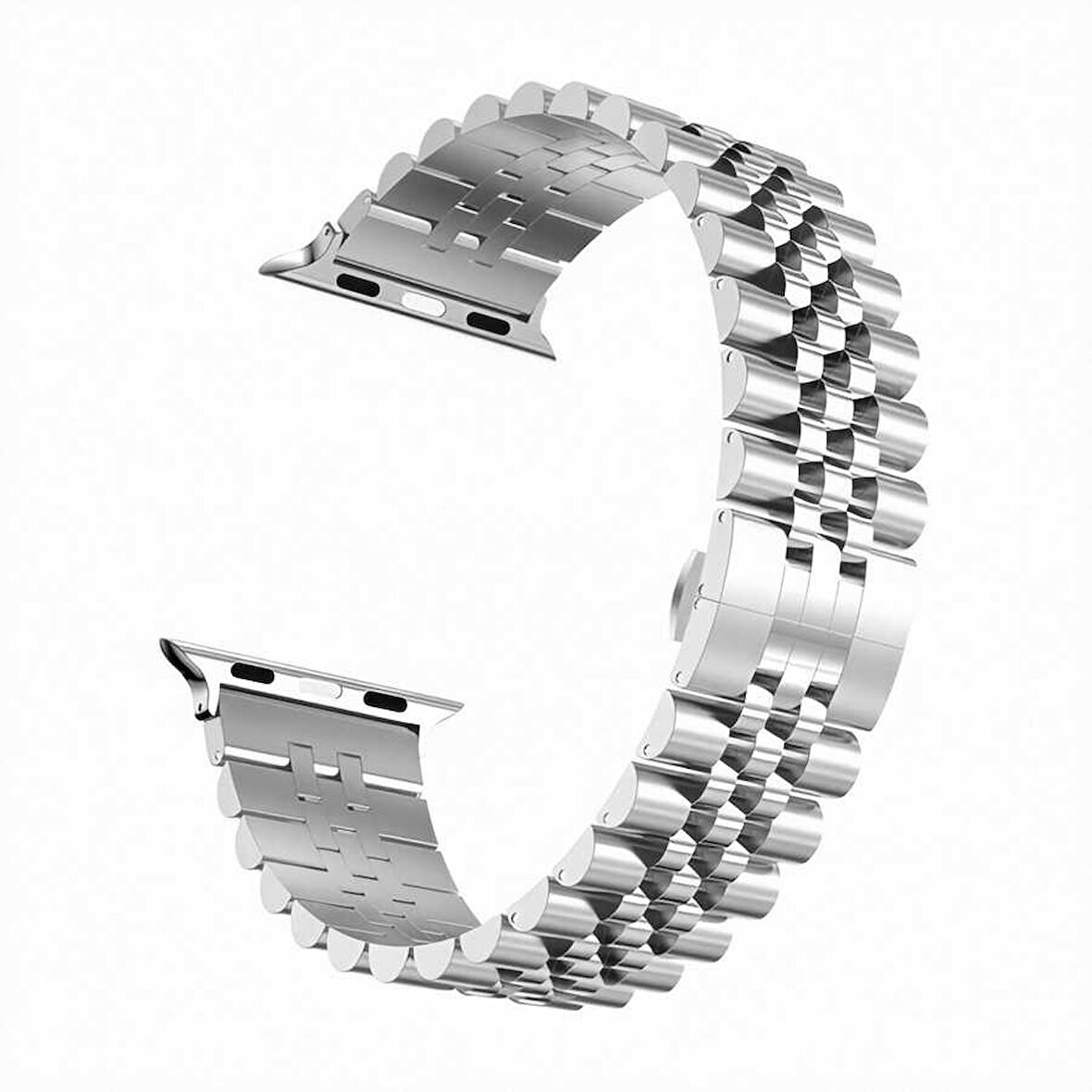 Watch 44mm Uyumlu KRD-36 Metal Zore Kordon-Gümüş