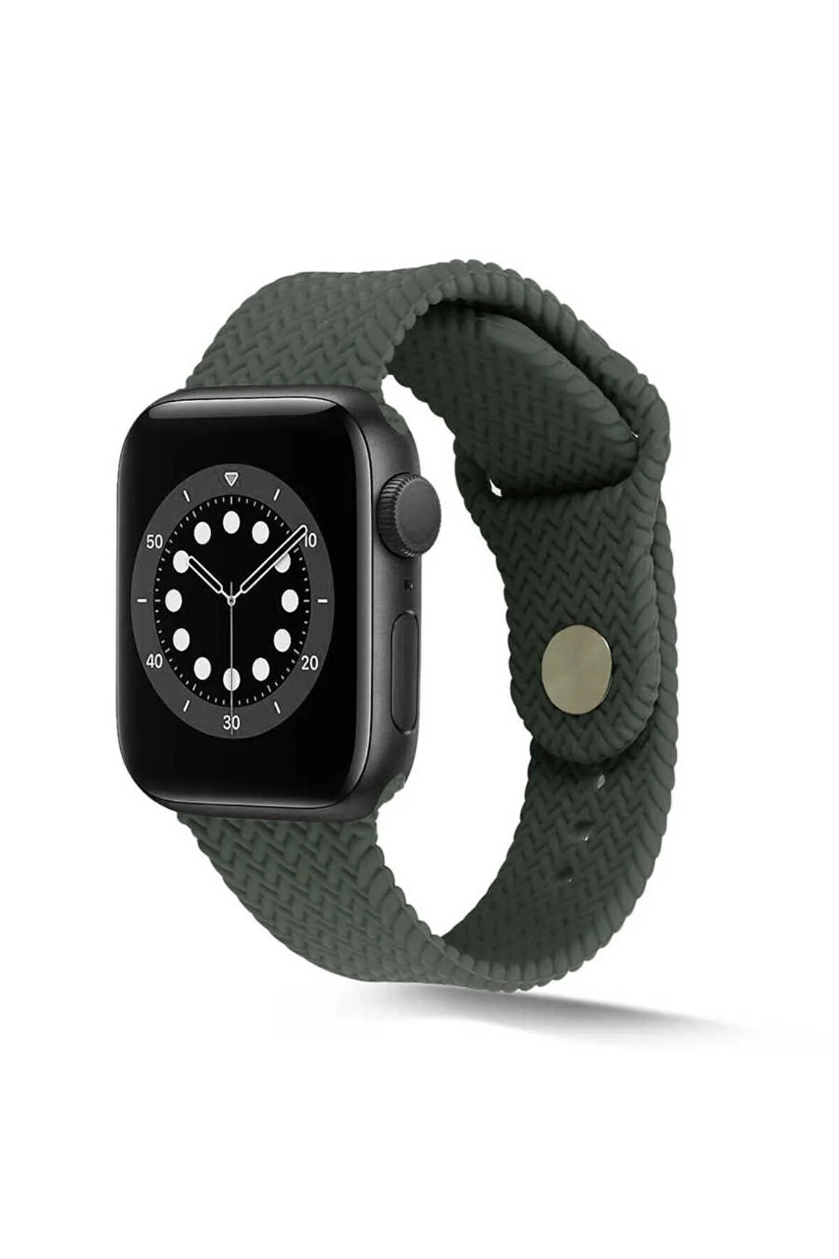 Apple Watch Ultra 49mm Kordon KRD-37 Uyumlu Strap Kayış ENS- Koyu Yeşil