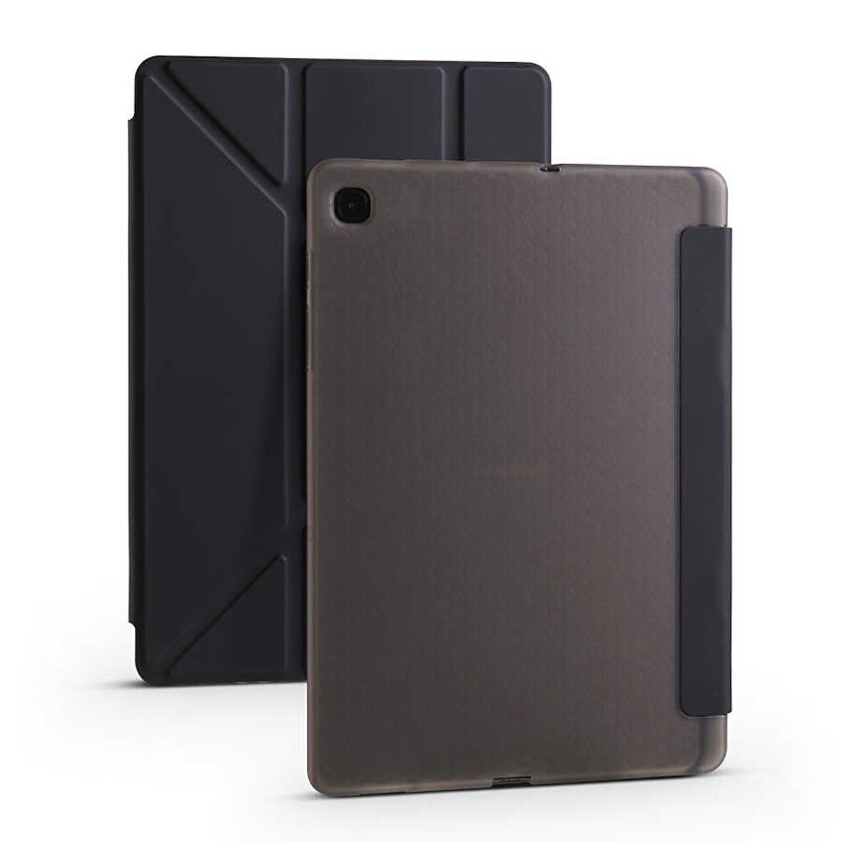 Samsung Galaxy Tab A7 10.4 T500 2020 Kılıf Tri Folding Kalem Bölmeli Standlı Kılıf