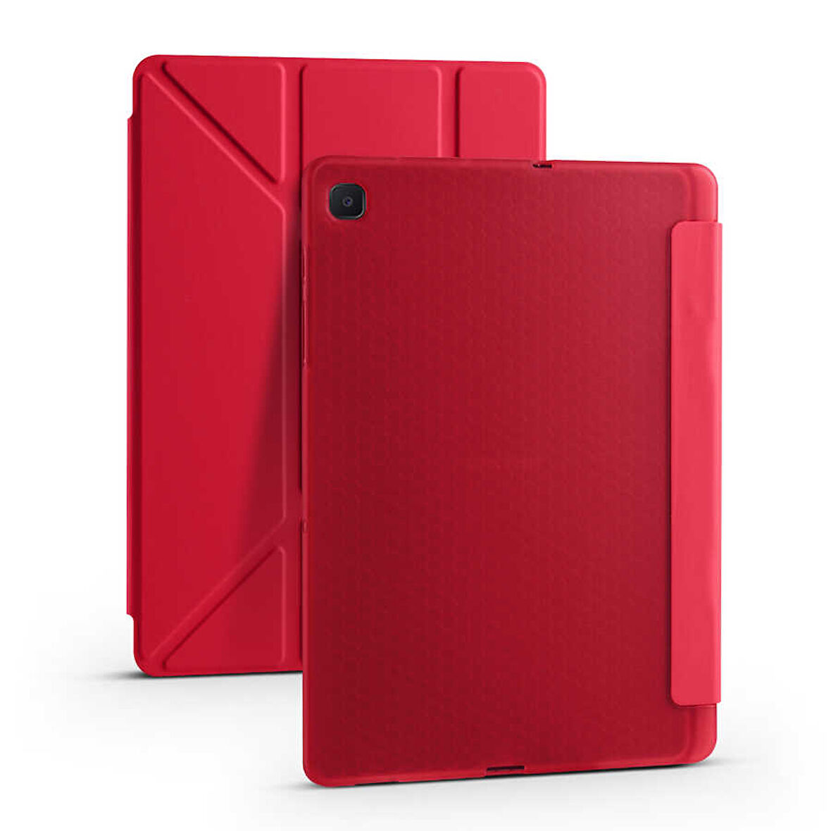 Samsung Galaxy Tab A7 10.4 T500 2020 Kılıf Tri Folding Kalem Bölmeli Standlı Kılıf