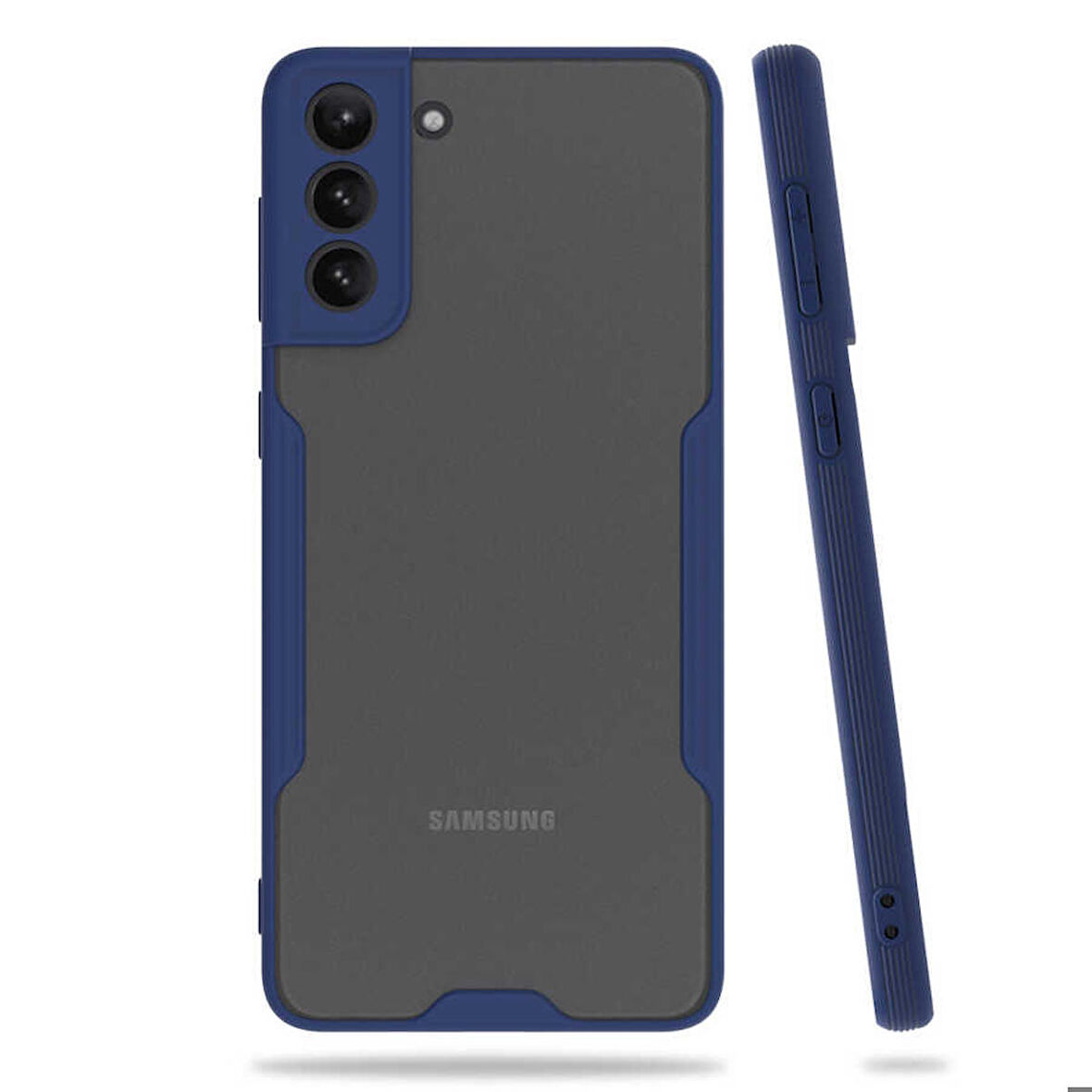 Galaxy S21 Uyumlu Zore Parfe Kapak-Lacivert