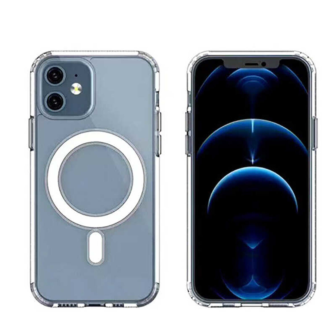 iPhone 11 Uyumlu Zore Tacsafe Wireless Kılıf-Renksiz