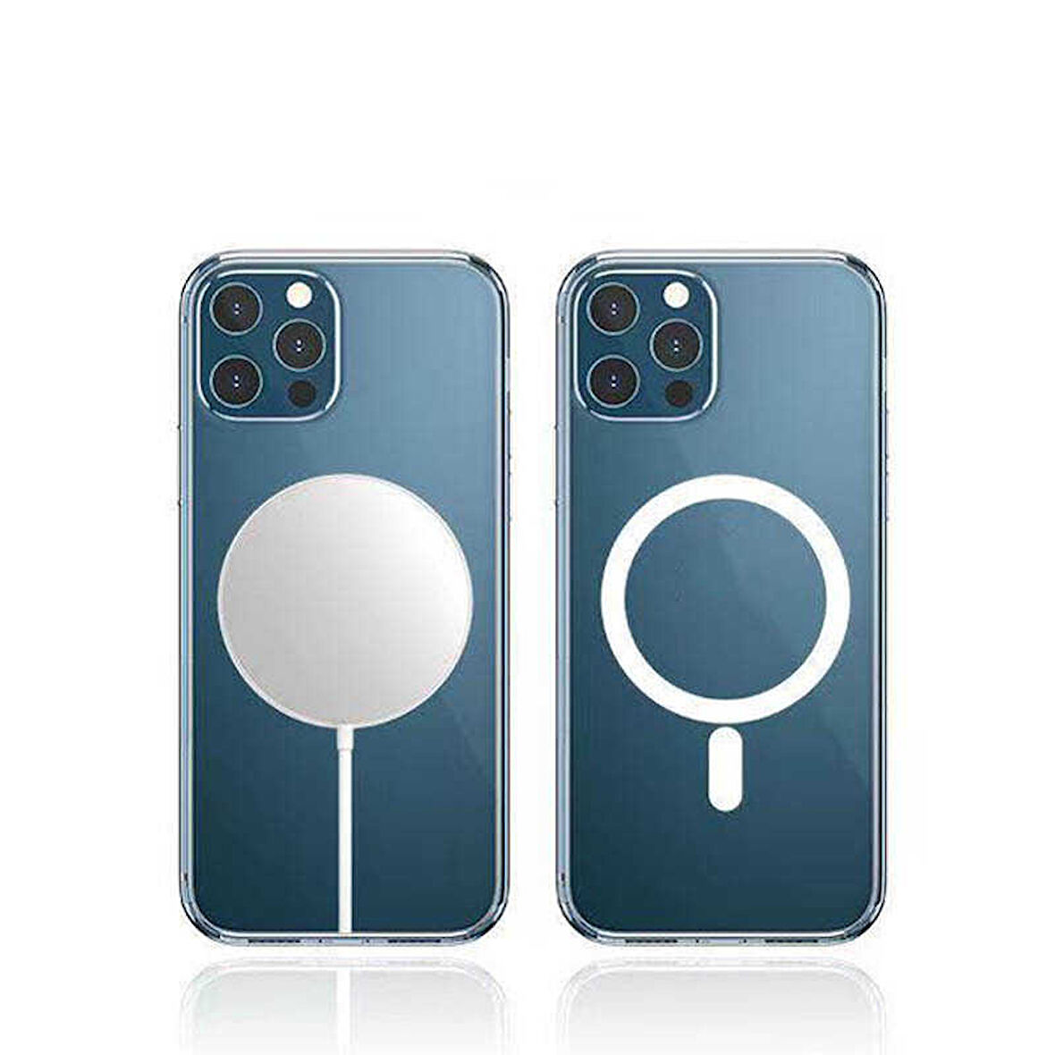 iPhone 11 Pro Max Uyumlu Zore Tacsafe Wireless Kılıf-Renksiz