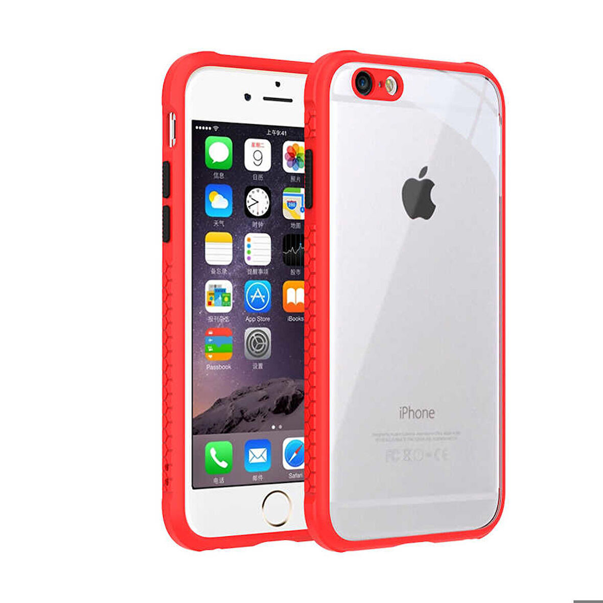 iPhone 6 Uyumlu ​​Zore Kaff Kapak-Kırmızı