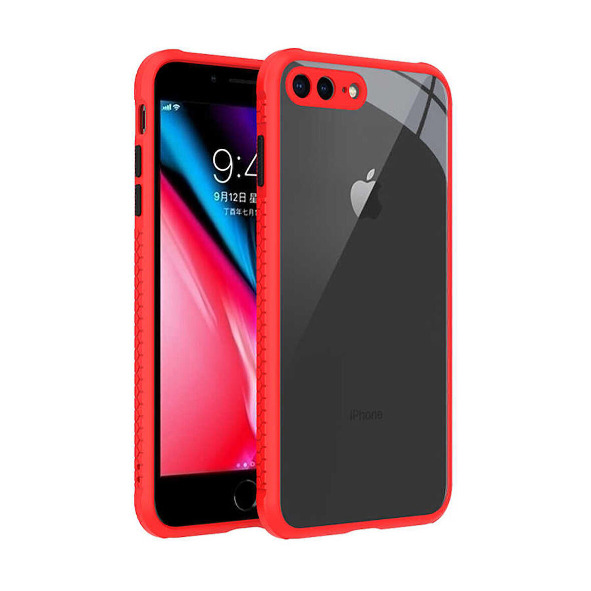 iPhone 7 Plus Uyumlu ​​Zore Kaff Kapak-Kırmızı