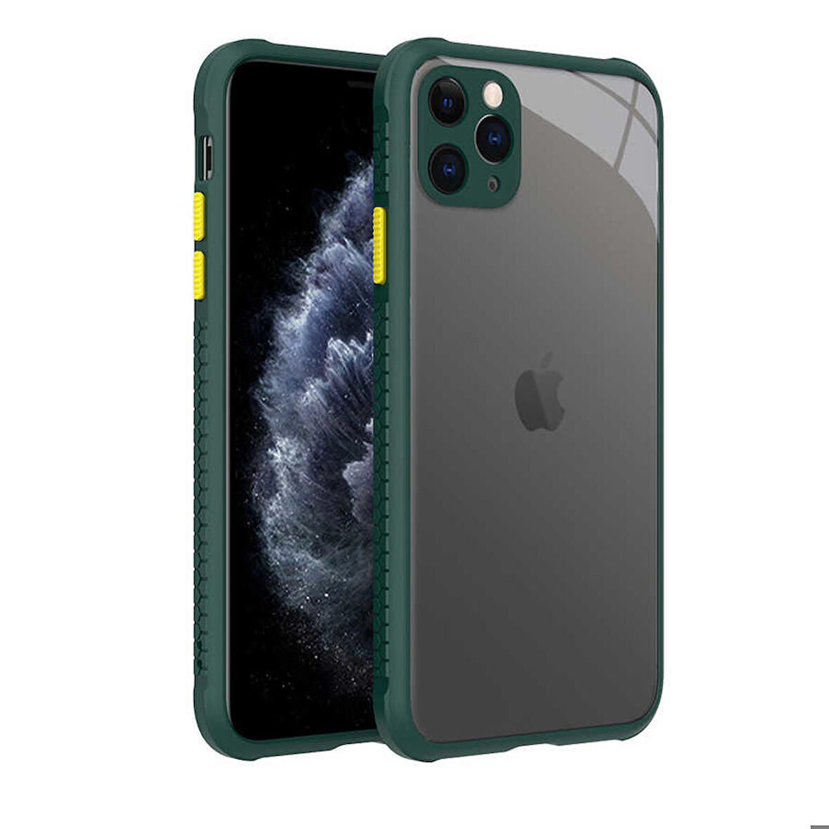 iPhone 11 Pro Max Uyumlu ​​Zore Kaff Kapak-Koyu Yeşil