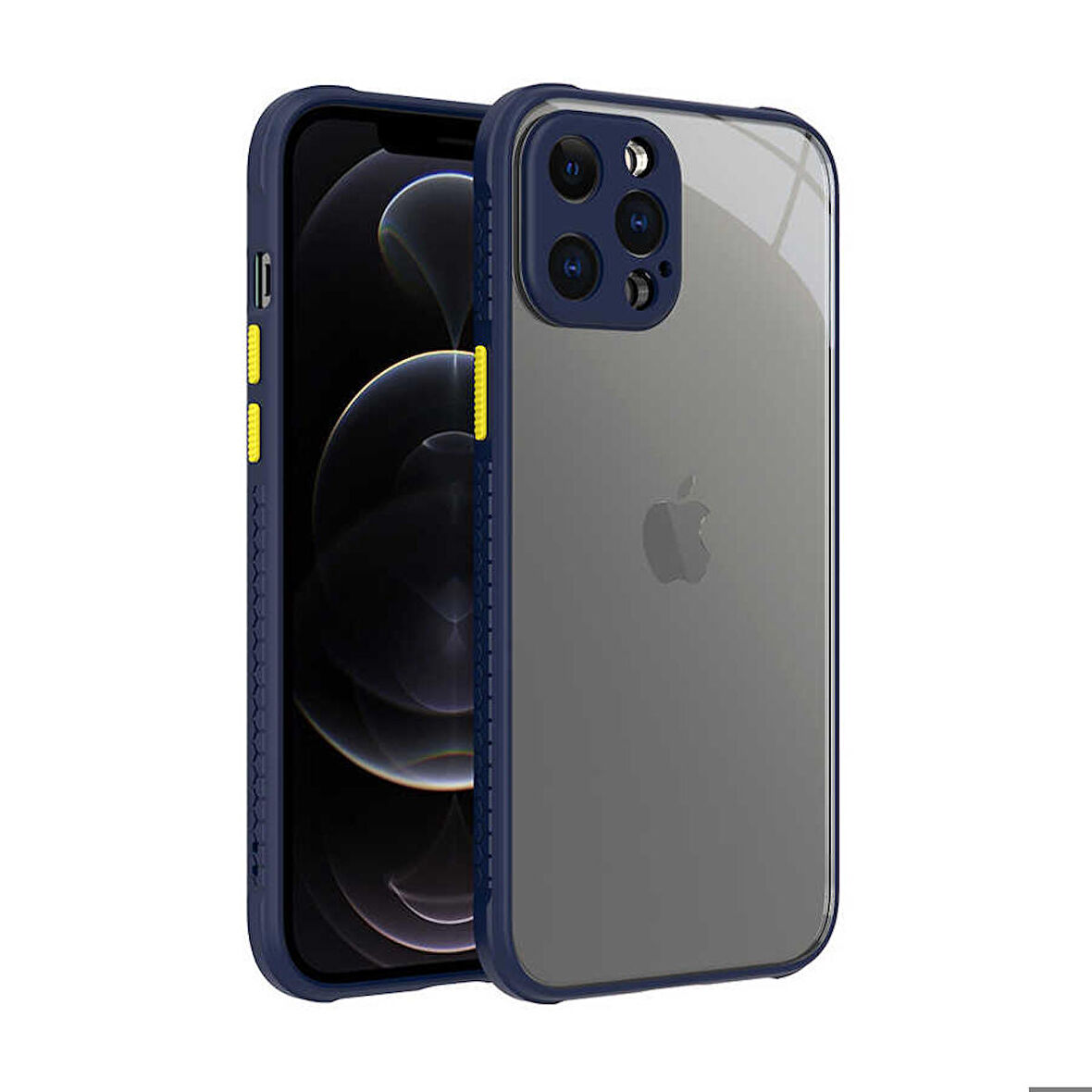 iPhone 12 Pro Max Uyumlu ​​Zore Kaff Kapak-Lacivert