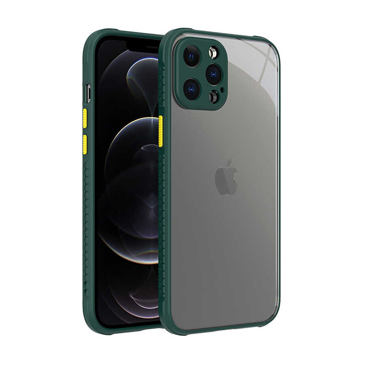 iPhone 12 Pro Max Uyumlu ​​ Kaff Kılıf-Koyu Yeşil