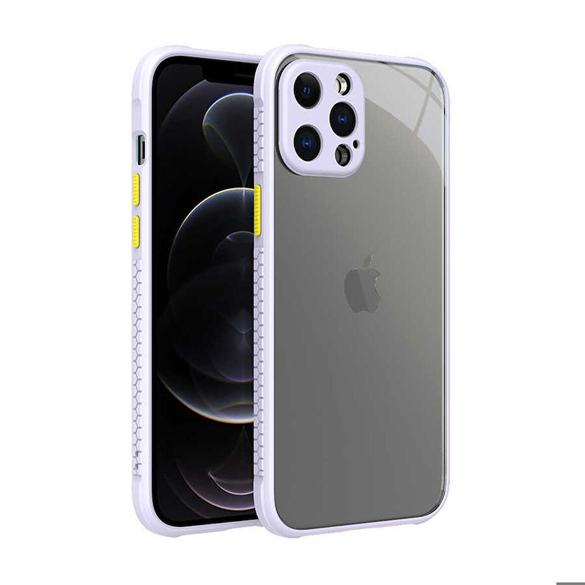 iPhone 12 Pro Max Uyumlu ​​Zore Kaff Kapak-Mor
