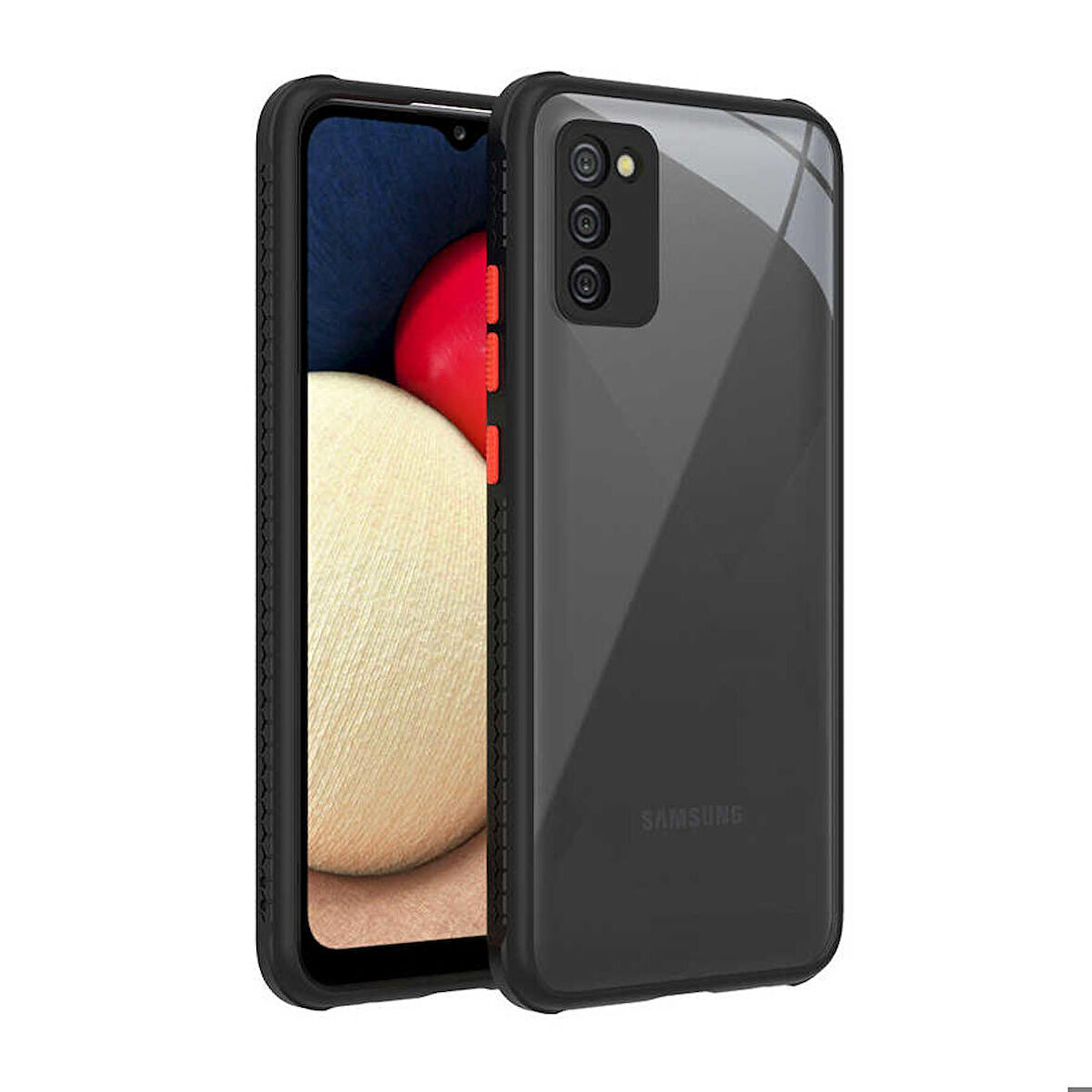 Galaxy A02S Uyumlu ​​Zore Kaff Kapak-Siyah