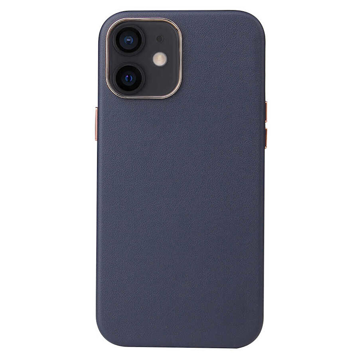 iPhone 12 Uyumlu Zore Leathersafe Wireless Kılıf-Lacivert