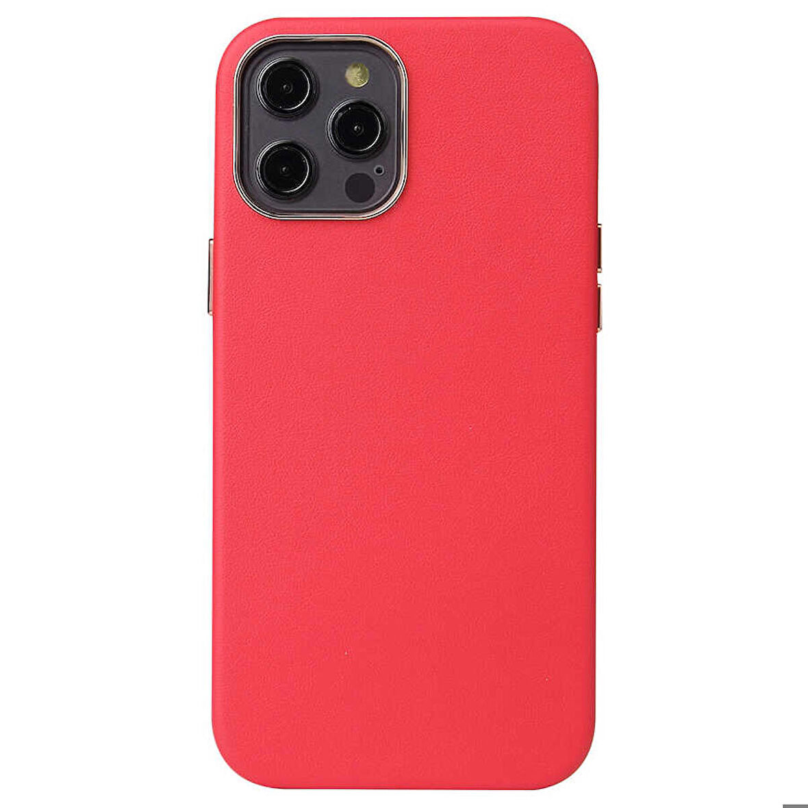 iPhone 12 Pro Max Uyumlu Zore Leathersafe Wireless Kapak-Kırmızı