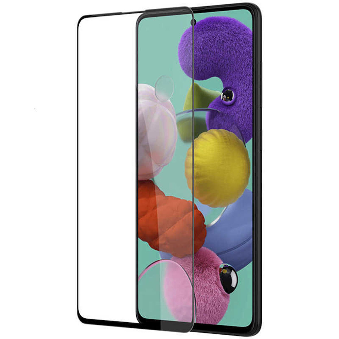 Galaxy A52 Uyumlu Zore Kenarları Kırılmaya Dayanıklı Cam Ekran Koruyucu