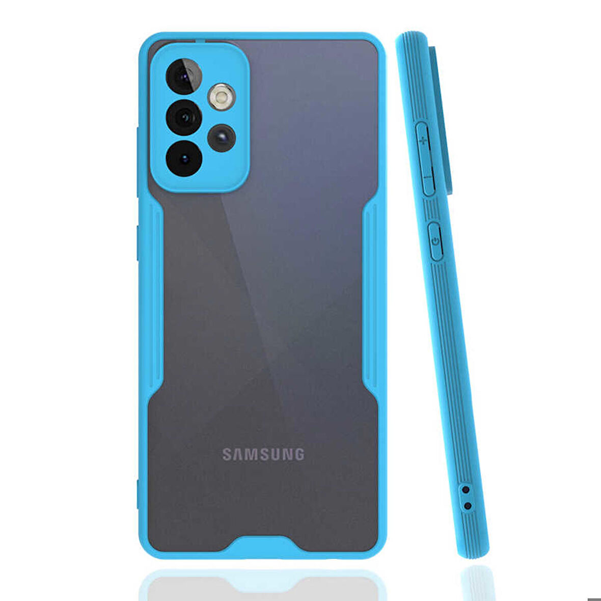 Galaxy A52 Uyumlu Zore Parfe Kapak-Mavi