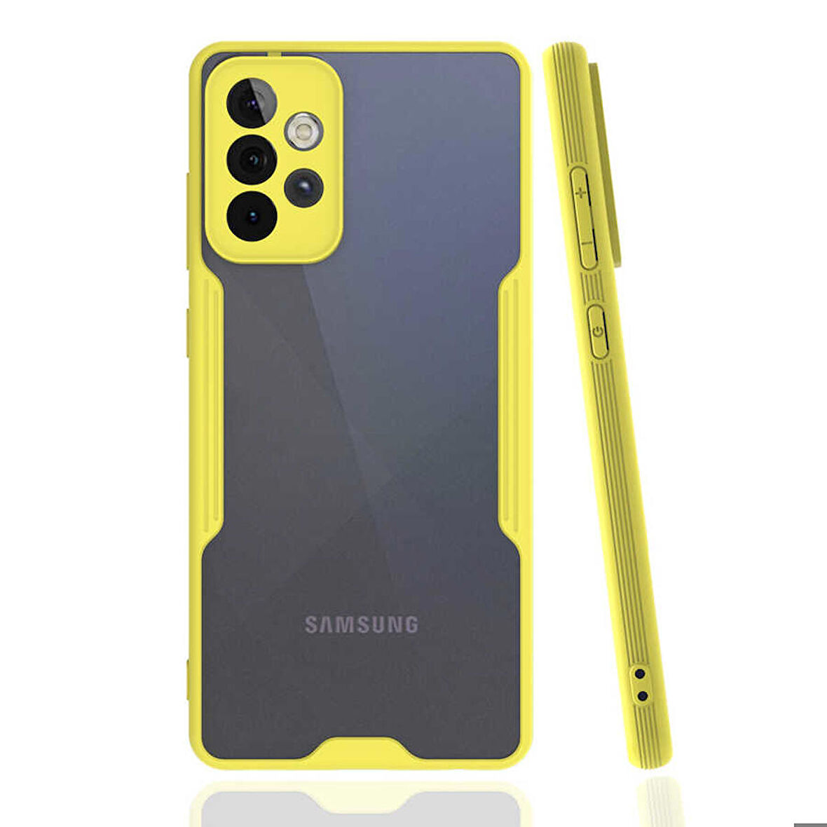 Galaxy A72 Uyumlu Zore Parfe Kapak-Sarı