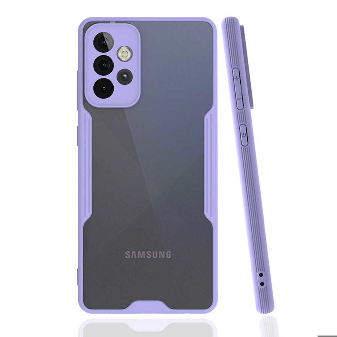 Galaxy A72 Uyumlu Zore Parfe Kapak-Mor