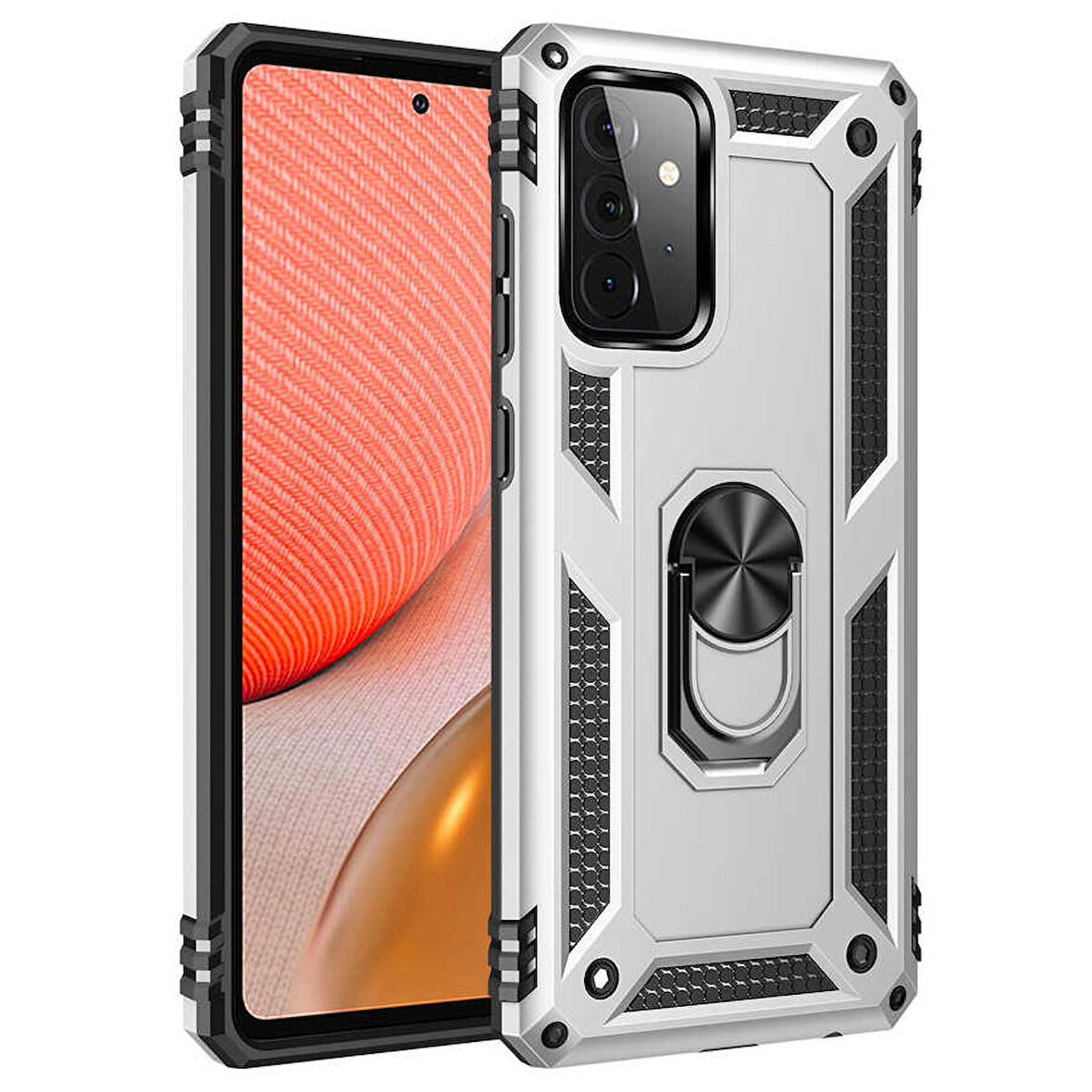 Galaxy A72 Uyumlu Zore Vega Kapak-Gri