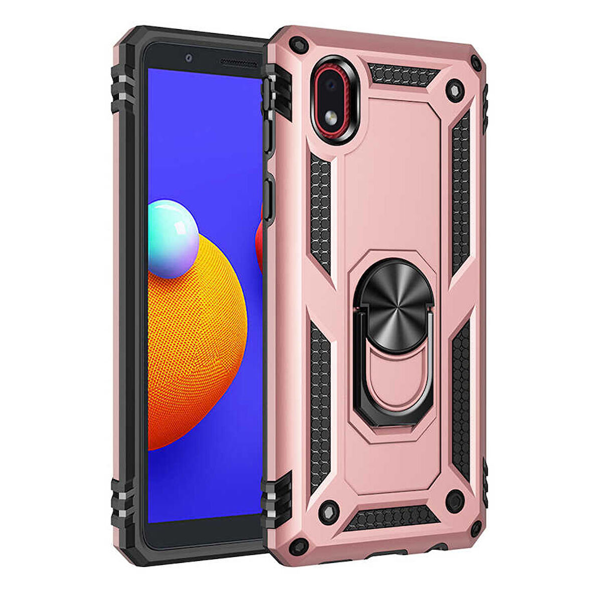 Galaxy A01 Core Uyumlu Zore Vega Kapak-Rose Gold