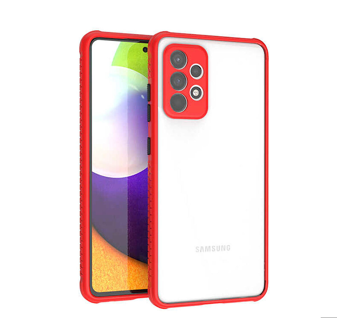 Galaxy A52 Uyumlu ​​Zore Kaff Kapak-Kırmızı