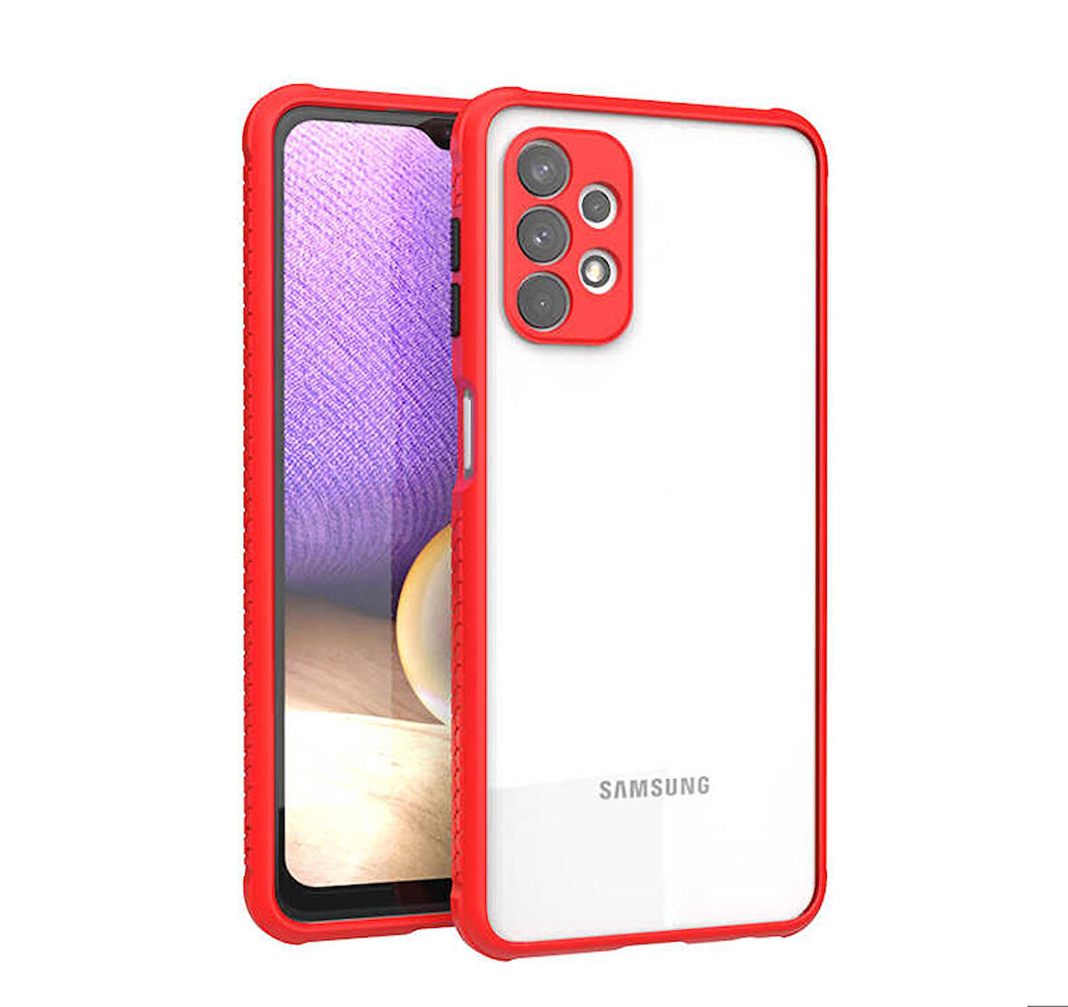 Galaxy A32 4G Uyumlu ​​Zore Kaff Kapak-Kırmızı