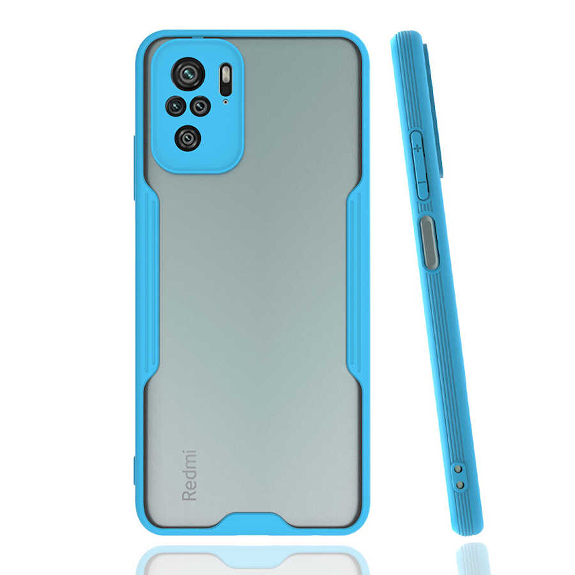 Xiaomi Poco M5S Kılıf Zore Parfe Kapak-Mavi