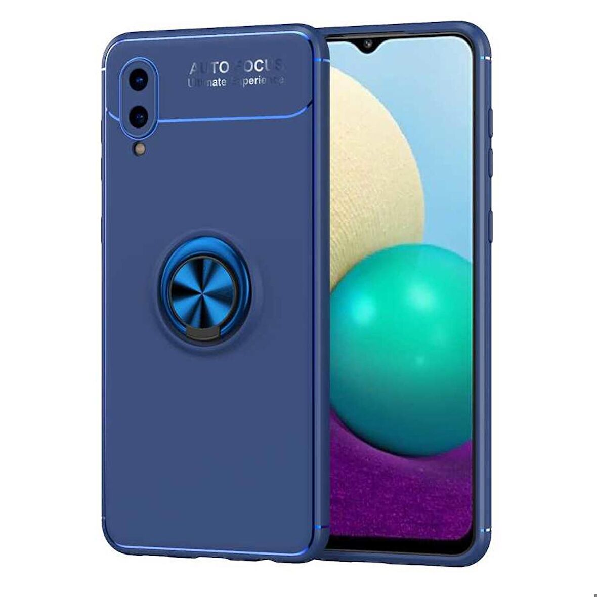 Galaxy A02 Uyumlu Zore Ravel Silikon Kapak-Mavi