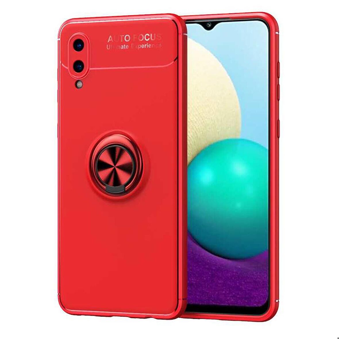 Galaxy A02 Uyumlu Zore Ravel Silikon Kapak-Kırmızı