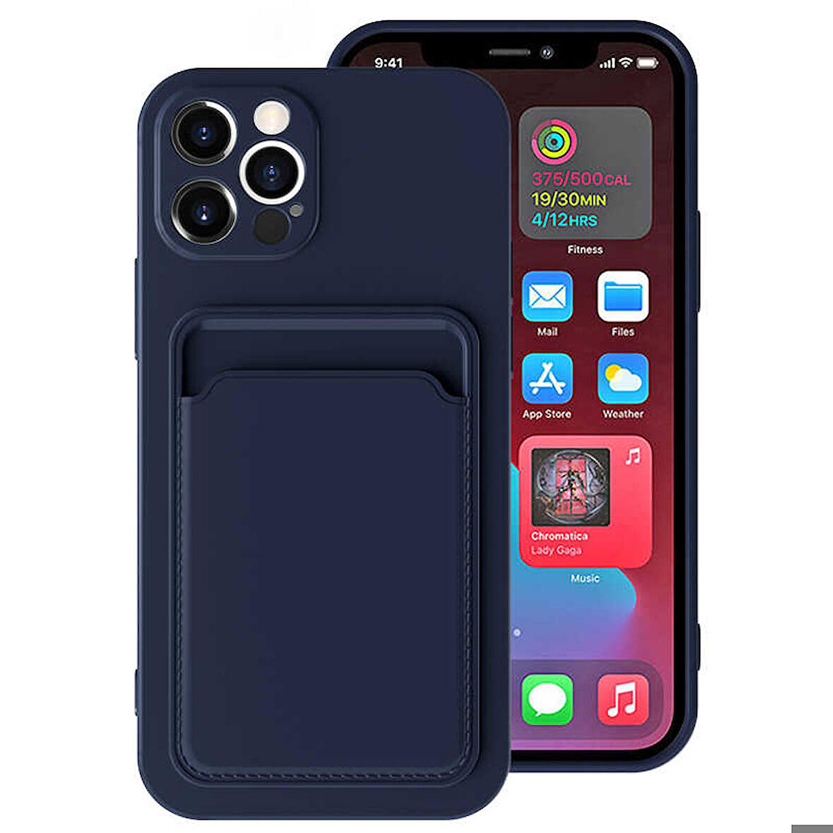 iPhone 12 Pro Uyumlu ​​Zore Ofix Kapak-Lacivert