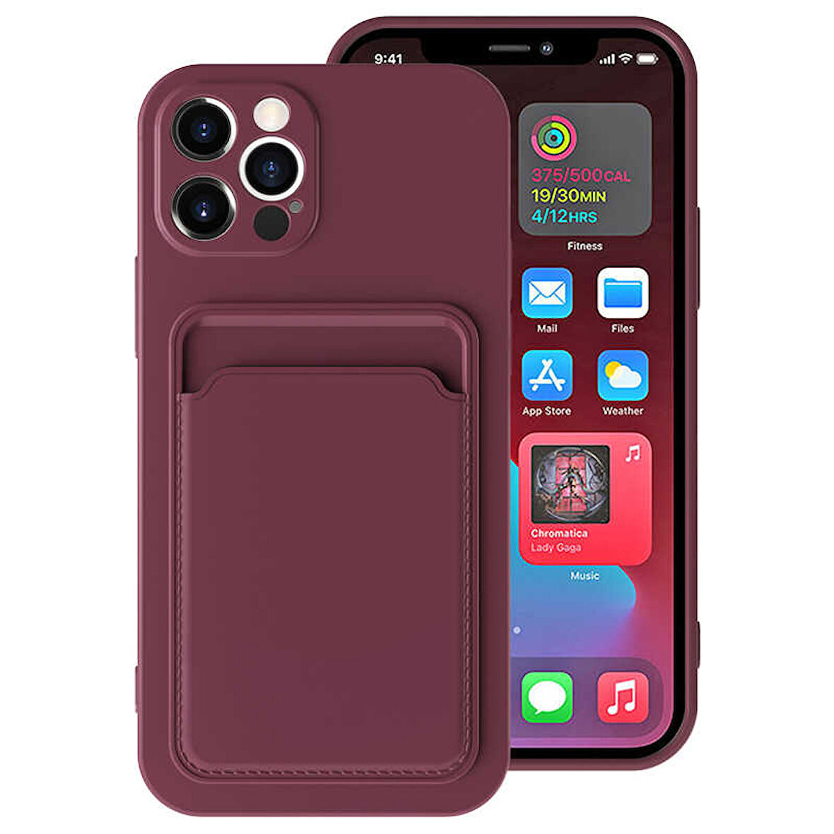 iPhone 12 Pro Max Uyumlu ​​ Ofix Kılıf-Mürdüm