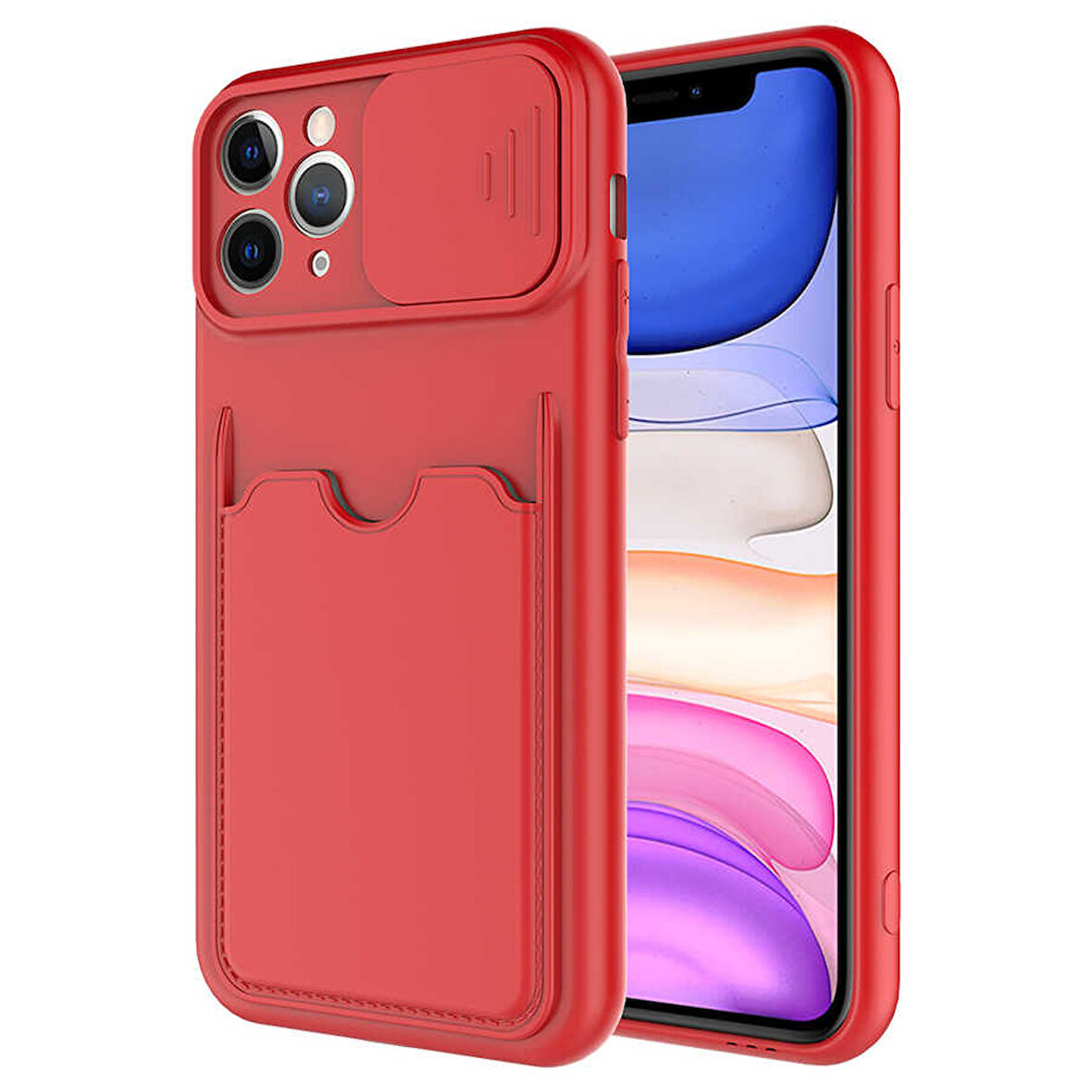 iPhone 11 Pro Uyumlu ​ Kartix Kılıf-Kırmızı