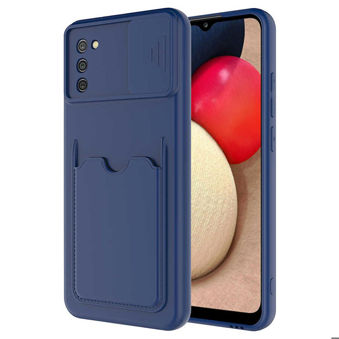 Galaxy A02S Uyumlu ​Zore Kartix Kapak-Lacivert