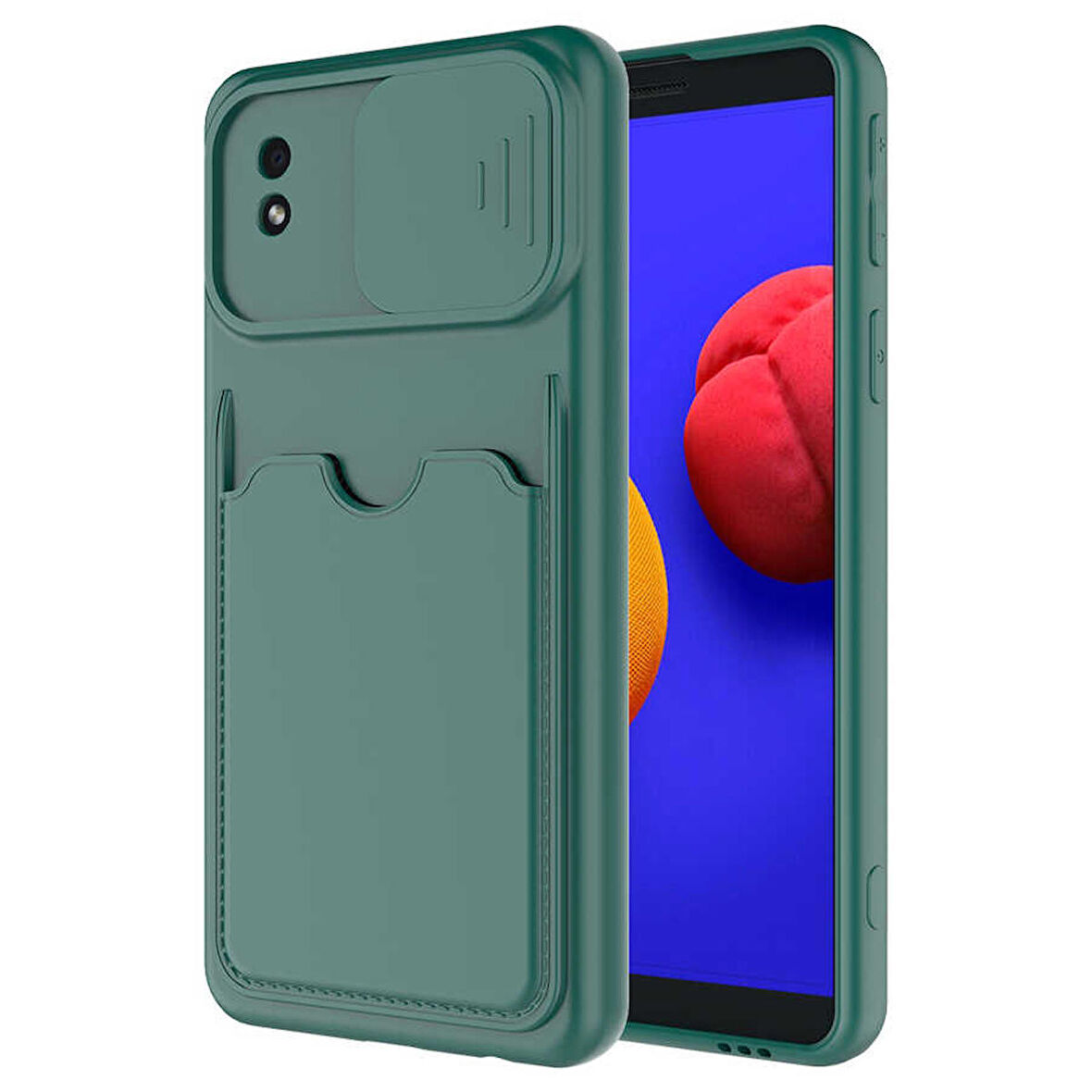 Galaxy A01 Core Uyumlu ​Zore Kartix Kapak-Koyu Yeşil