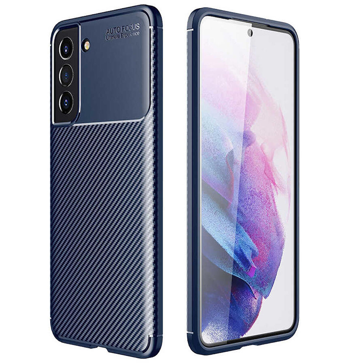 Galaxy S21 FE Uyumlu Zore Negro Silikon Kapak-Lacivert