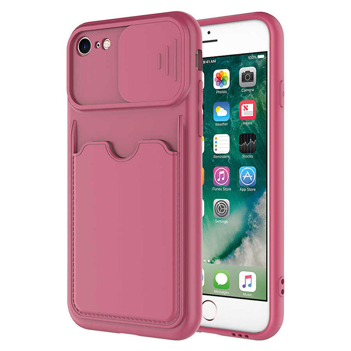 iPhone 7 Uyumlu ​Zore Kartix Kapak-Koyu Mor