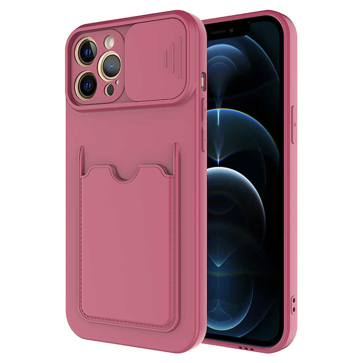 iPhone 12 Pro Uyumlu ​ Kartix Kılıf-Koyu Mor