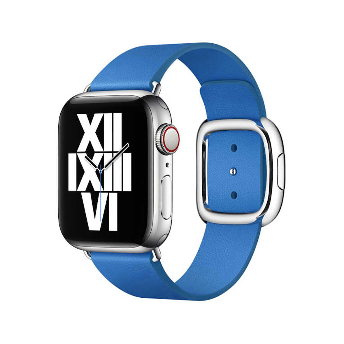 ​​​Watch Ultra 49mm Kordon Uyumlu KRD-42 Deri Strap Kayış CLO- Mavi