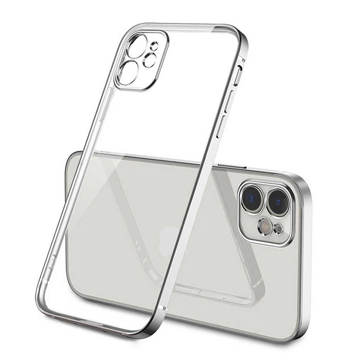 iPhone 12 Uyumlu Zore Gbox Kapak-Gümüş