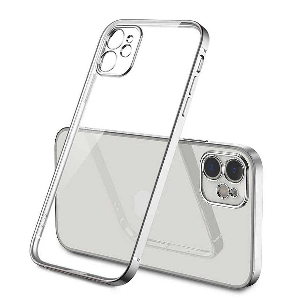 iPhone 12 Uyumlu Zore Gbox Kılıf-Gümüş