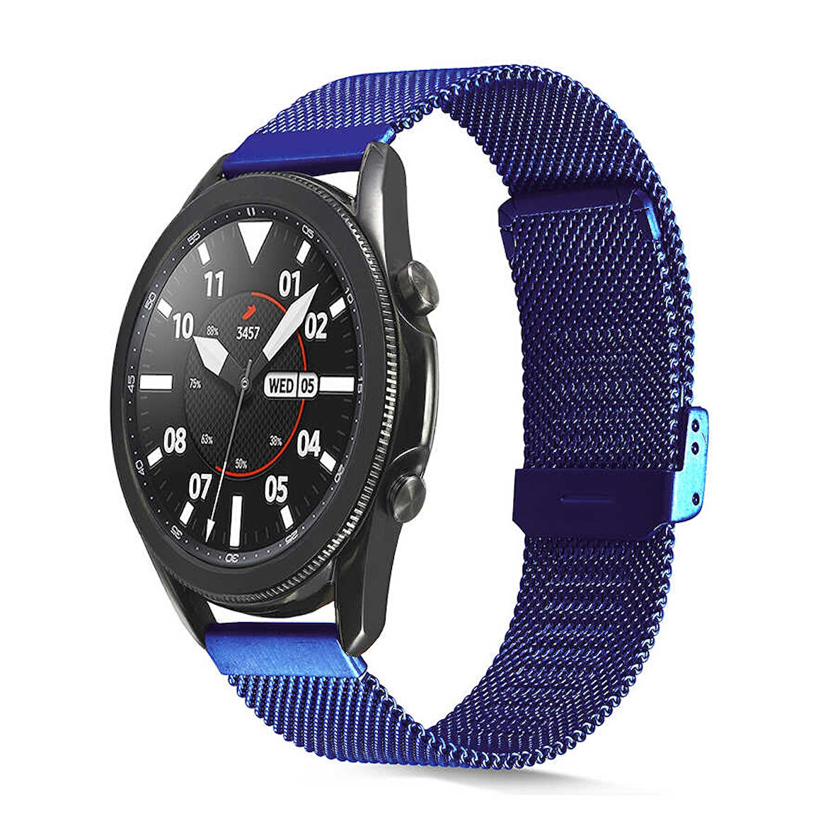 Xiaomi Amazfit Pace Uyumlu KRD-45 22mm Metal Zore Kordon-Mavi