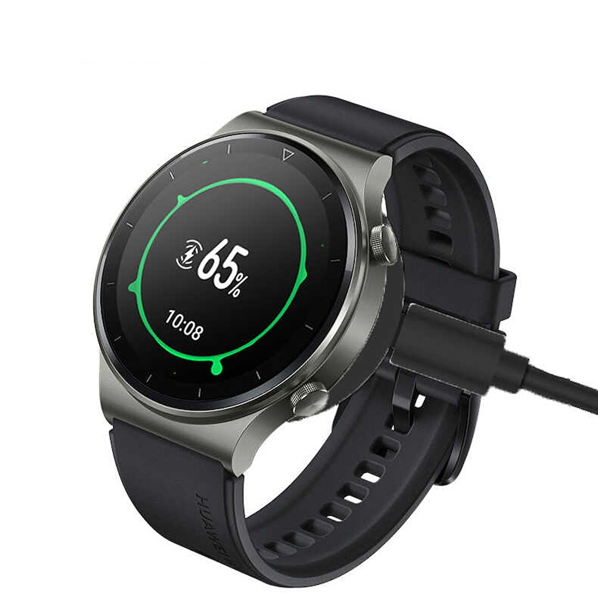 Siyah Huawei Watch 3 Pro Usb Şarj Kablosu-Zore